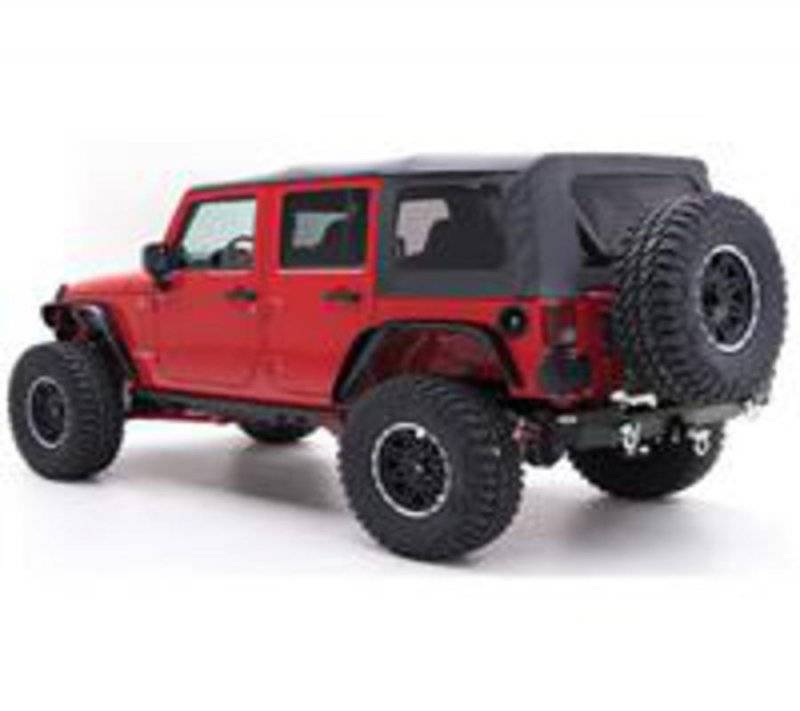 Smittybilt 2007-2009 Jeep Wrangler JK 4 Door Soft Top OEM Replacement With Tinted Windows Black Diamond 9080235