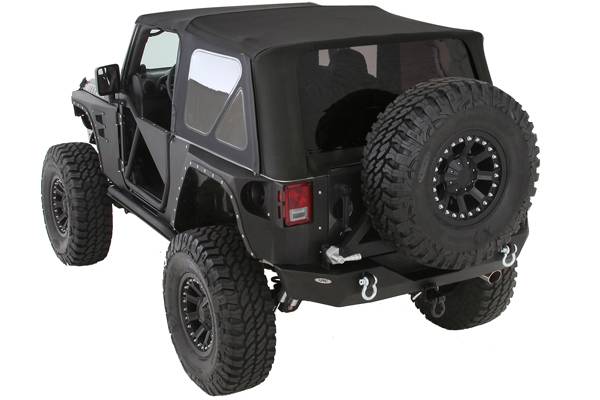 Smittybilt 2007-2009 Jeep Wrangler JK 4 Door Soft Top Premium Canvas OEM Replacement With Tinted Windows 9084235