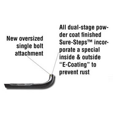 Smittybilt 2014-2015 Chevrolet GMC Silverado Sierra 1500 2500 3500 Crew Cab Sure Steps 3" Side Bar Gloss Black CN1930-S4B