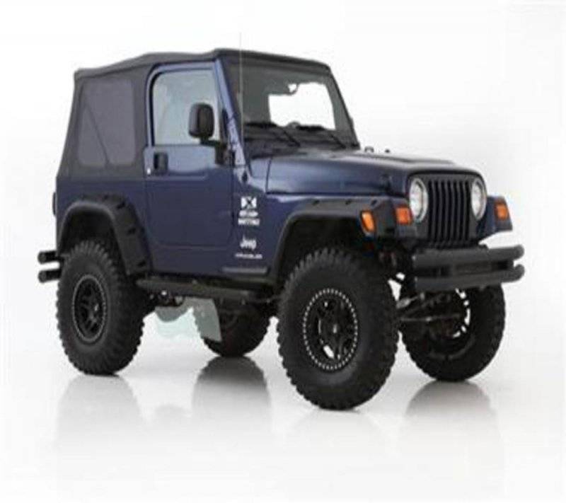 Smittybilt 1976-2006 Jeep CJ Wrangler YJ TJ LJ Tubular Bumper Front WithOut Hoop Black Textured JB44-FNT