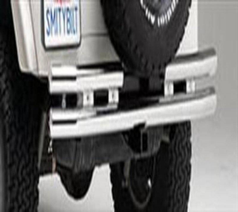 Smittybilt 1987-2006 Jeep Wrangler YJ TJ LJ Tubular Bumper Rear With Hitch Stainless Steel JB44-RHS