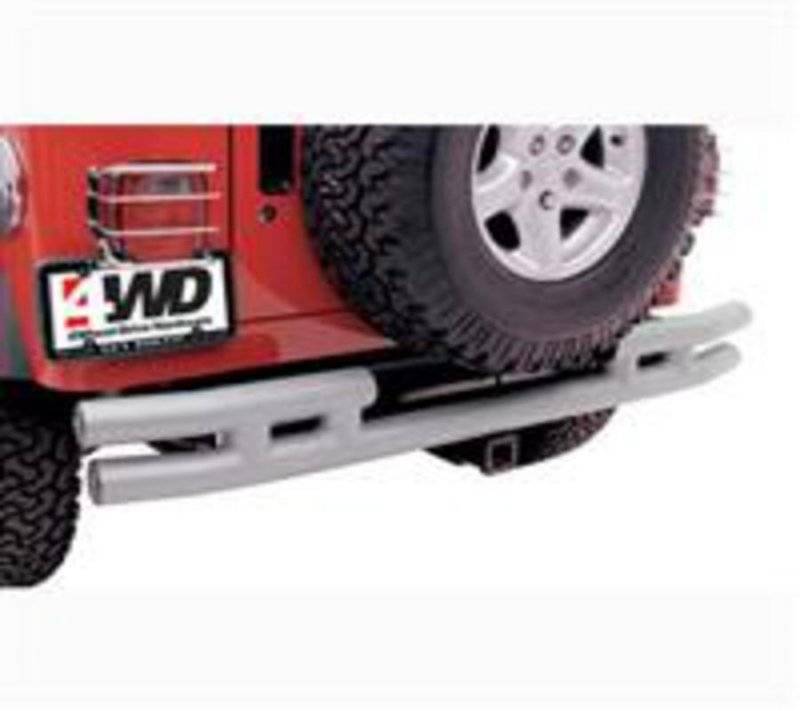 Smittybilt 1987-2006 Jeep Wrangler YJ TJ LJ Tubular Bumper Rear With Hitch Black Textured JB44-RHT