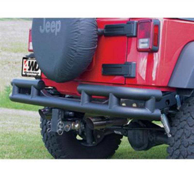 Smittybilt 2007-2018 Jeep Wrangler JK Tubular Bumper Rear With Hitch Stainless Steel JB48-RHS
