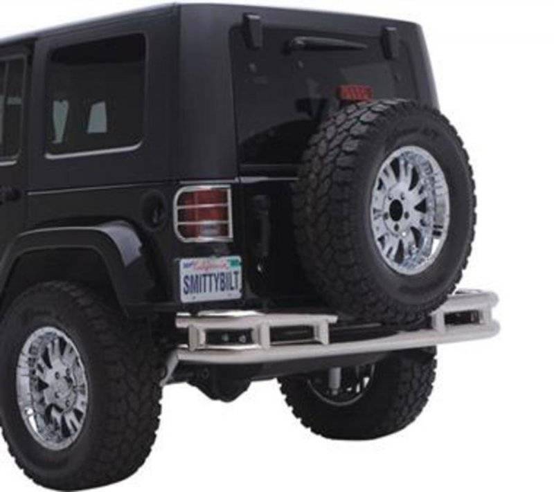 Smittybilt 2007-2018 Jeep Wrangler JK Tubular Bumper Rear WithOut Hitch Stainless Steel JB48-RS