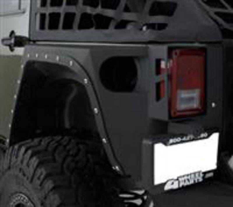 Smittybilt 2007-2018 Jeep Wrangler JK 2 Door XRC Rear Corner Guards Black Textured 76881
