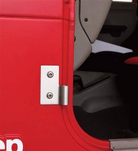 Smittybilt 1976-2006 Jeep CJ Wrangler YJ TJ LJ Lower Door Hinge Brackets Stainless Steel 7407