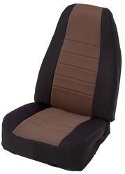 Smittybilt 1976-1990 Jeep CJ YJ Neoprene Front Rear Seat Cover Set Tan 471025