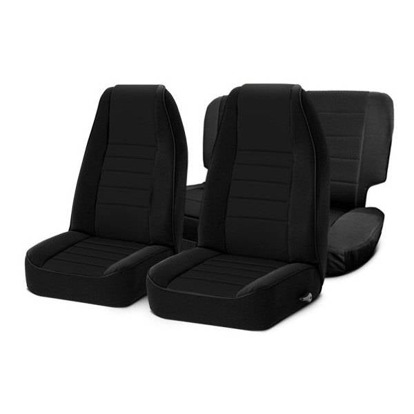 Smittybilt 1991-1995 Jeep YJ Neoprene Front Rear Seat Cover Kit Black 471101