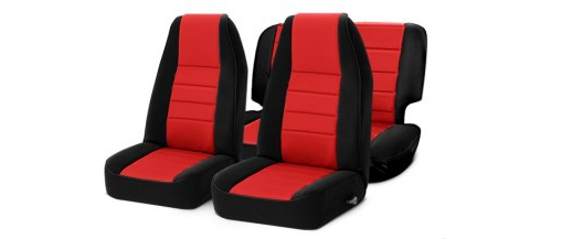 Smittybilt 1997-2002 Jeep Wrangler TJ Neoprene Front Rear Seat Cover Set Red 471230
