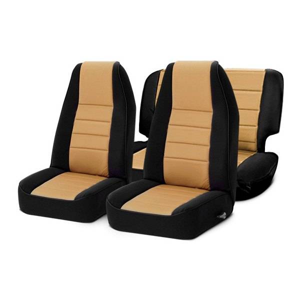 Smittybilt 2007 Jeep JK 4 Door Neoprene Front Rear Seat Cover Set Tan 471825
