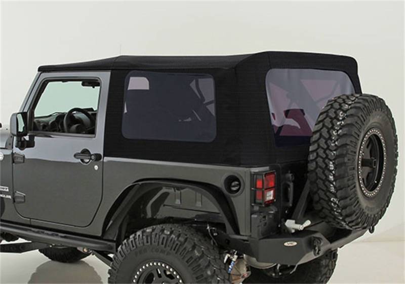 Smittybilt 2007-2009 Jeep Wrangler JK 2 Door Soft Top Premium Canvas OEM Replacement With Tinted Windows 9074235