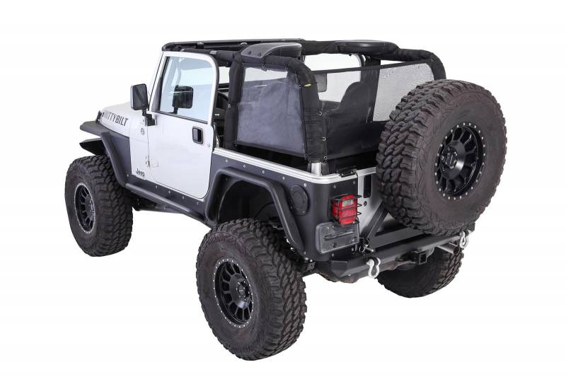 Smittybilt 2007-2018 Jeep Wrangler JK 2 Door Cloak Extended Mesh Top Sides Rear 95101