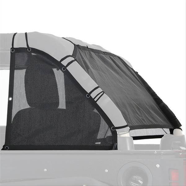 Smittybilt 2007-2018 Jeep Wrangler JK 2 Door Cloak Extended Mesh Top Sides Rear 95101