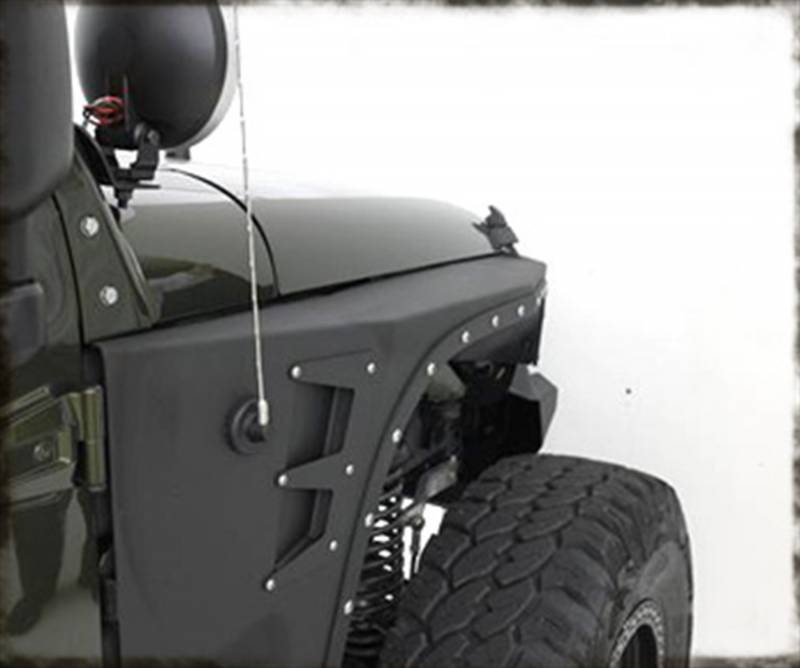 Smittybilt 2007-2018 Jeep Wrangler JK 2 4 Door XRC Flat Armor Skins Front Black Textured 76980