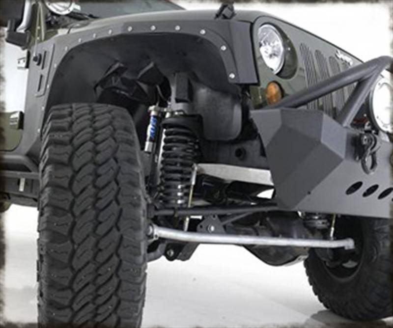 Smittybilt 2007-2018 Jeep Wrangler JK 2 4 Door XRC Flat Armor Skins Front Black Textured 76980