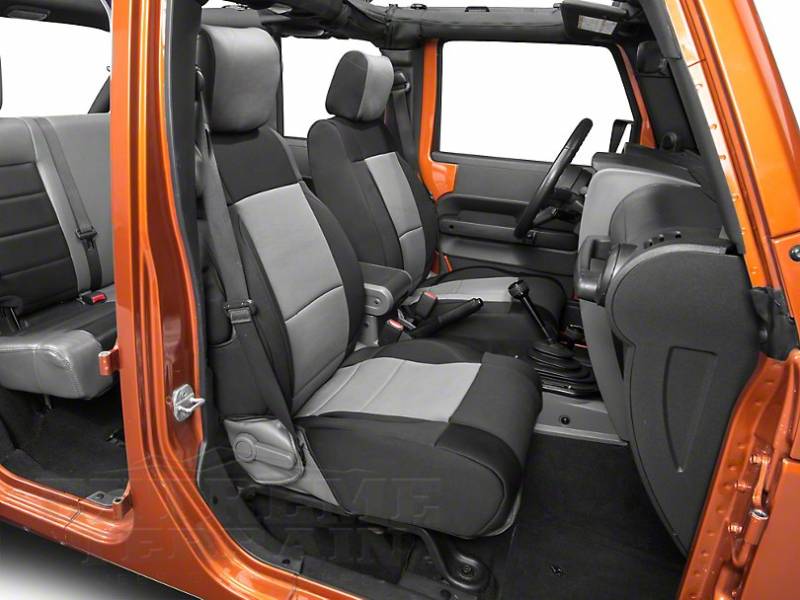 Smittybilt 2013-2018 Jeep JK 4 Door Neoprene Front Rear Seat Cover Set Charcoal 471622