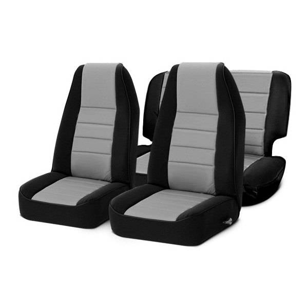 Smittybilt 2013-2018 Jeep JK 2 Door Neoprene Front Rear Seat Cover Set Charcoal 471522