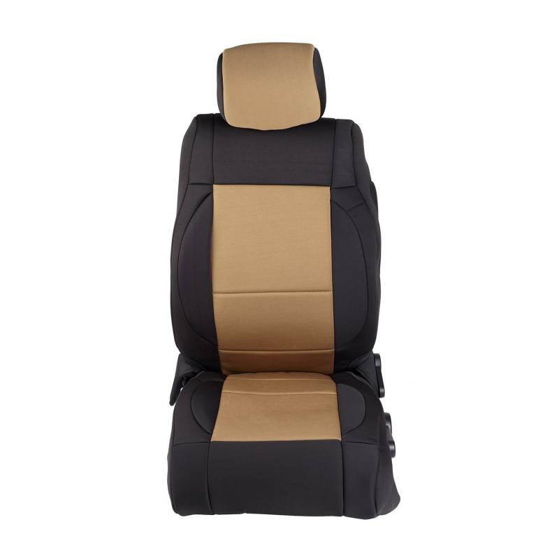 Smittybilt 2013-2018 Jeep JK 2 Door Neoprene Front Rear Seat Cover Set Tan 471525