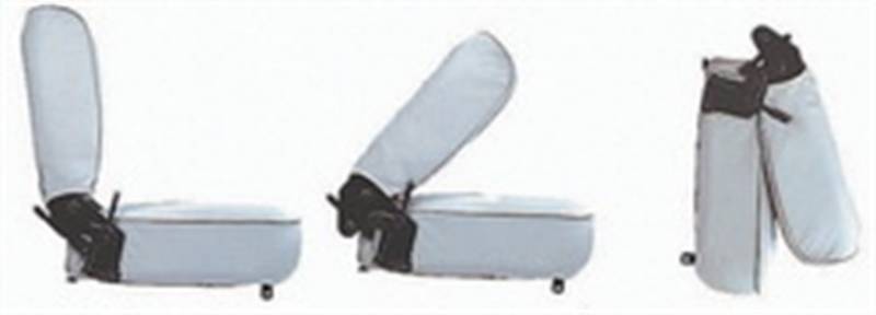Smittybilt 1997-2006 Jeep Wrangler TJ Seat Rear Fold Tumble Denim Gray 41511