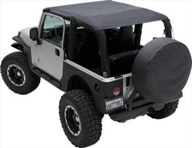 Smittybilt 2007-2009 Jeep Wrangler JK Rubicon 2dr Extended Brief Top and Windshield Channel Bundle BIKIJK0709235