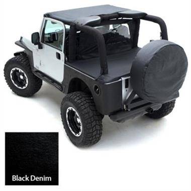 Smittybilt 1997-2002 Jeep Wrangler TJ Black Denim Summer Top Bundle SEALTJ970215