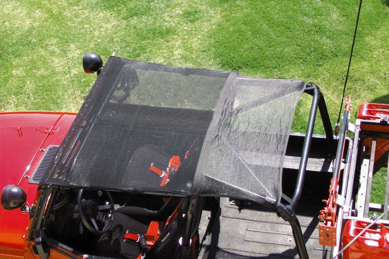 Warrior 1976-1991 Jeep Wrangler Cj7 Yj Breezer Bikini Top Mesh Black 1110