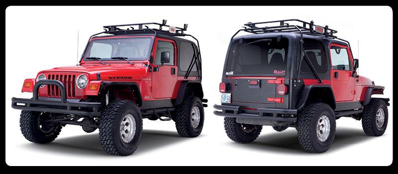 Warrior 1987-2006 Jeep Yj Tj Wrangler Front Double Tube Bumper Black 53010