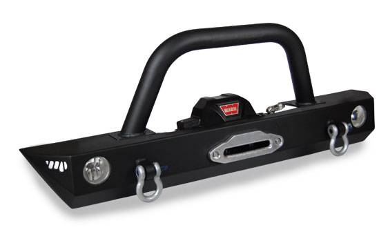 Warrior 2007-2017 Jeep Jk Wrangler Mid Width Front Bmpr With 3" 14 Degree Kickback Brushguard 59830