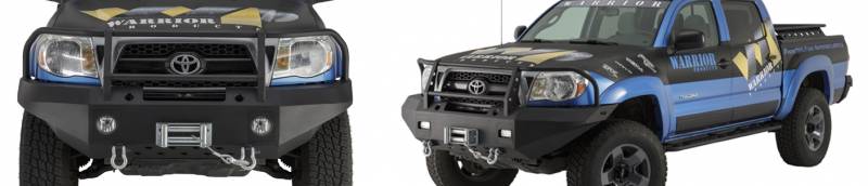 Warrior 2012-2015 Toyota Tacoma 4dr Dbl Cab Front Winch Bumper With Dring Mnts and Light Plates 4525