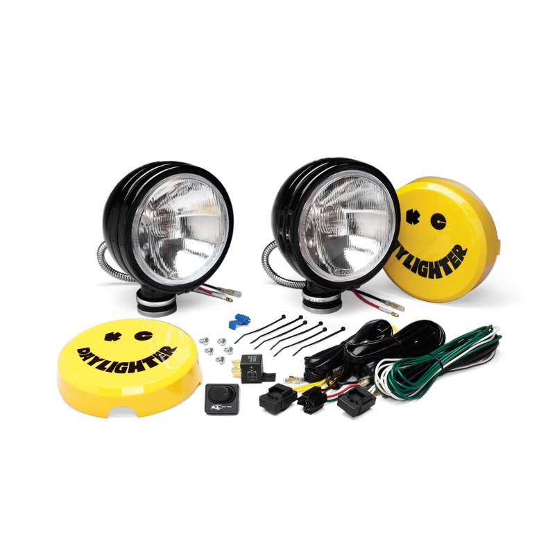 KC Hilites 6" Daylighter Halogen System Black Spread Beam Pair Pack 234