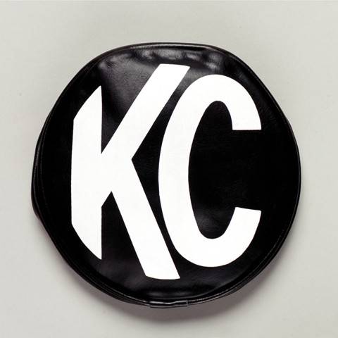 KC HiLites 6" Vinyl Cover Black with White KC Logo 5100
