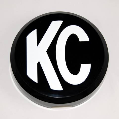 KC HiLites 6" Plastic Cover Black with White KC Logo 5105