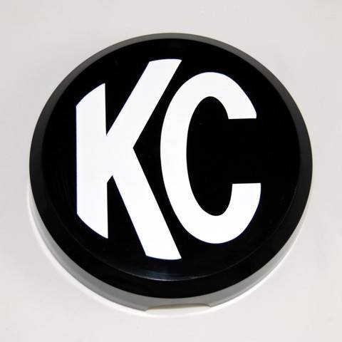 KC Hilites 6" Plastic Cover Black with White KC Logo 5105