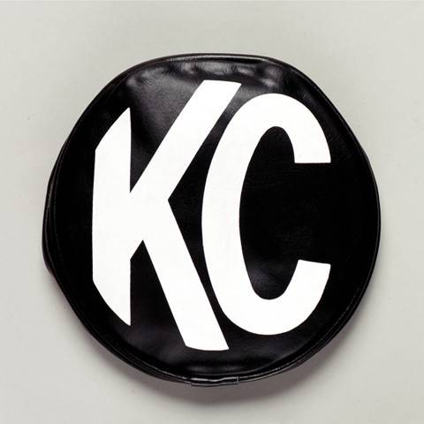 KC HiLites 5" Vinyl Cover Black with White KC Logo 5400