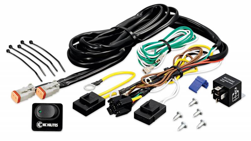 KC HiLites Wiring Harness with 40 Amp Relay and LED Rocker Switch 6315