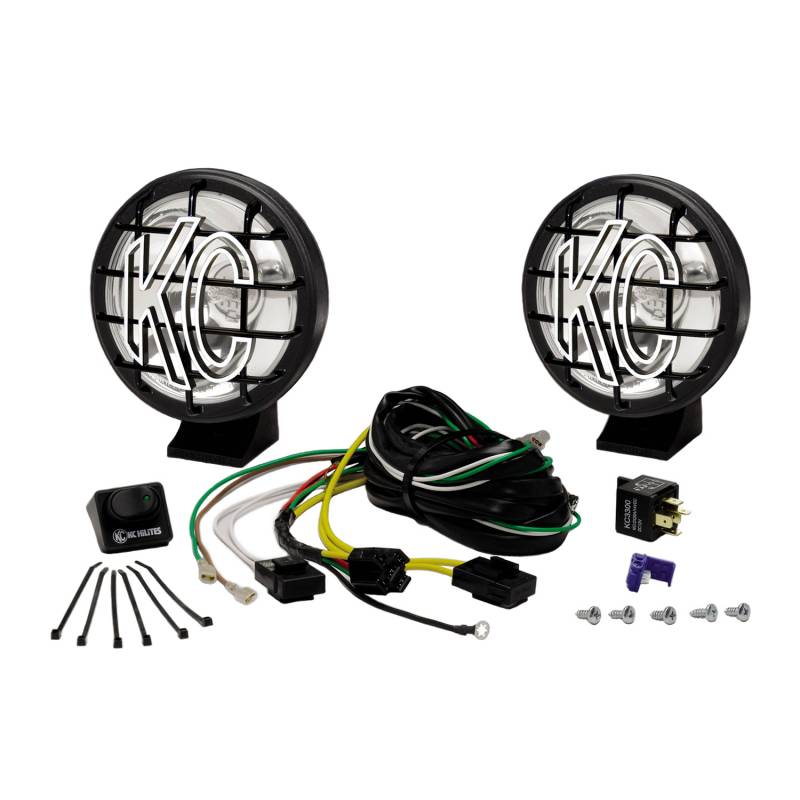 KC Hilites 5" Apollo Pro Halogen System Black Spot Beam Pair Pack 450