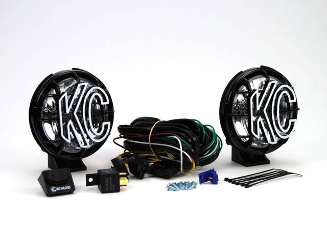 KC Hilites 5" Apollo Pro Halogen System Black Spread Beam Pair Pack 451