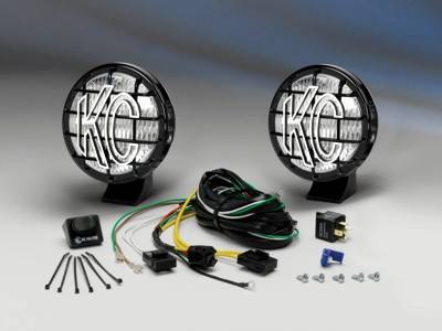 KC Hilites 5" Apollo Pro Halogen System Black Fog Beam Pair Pack 452