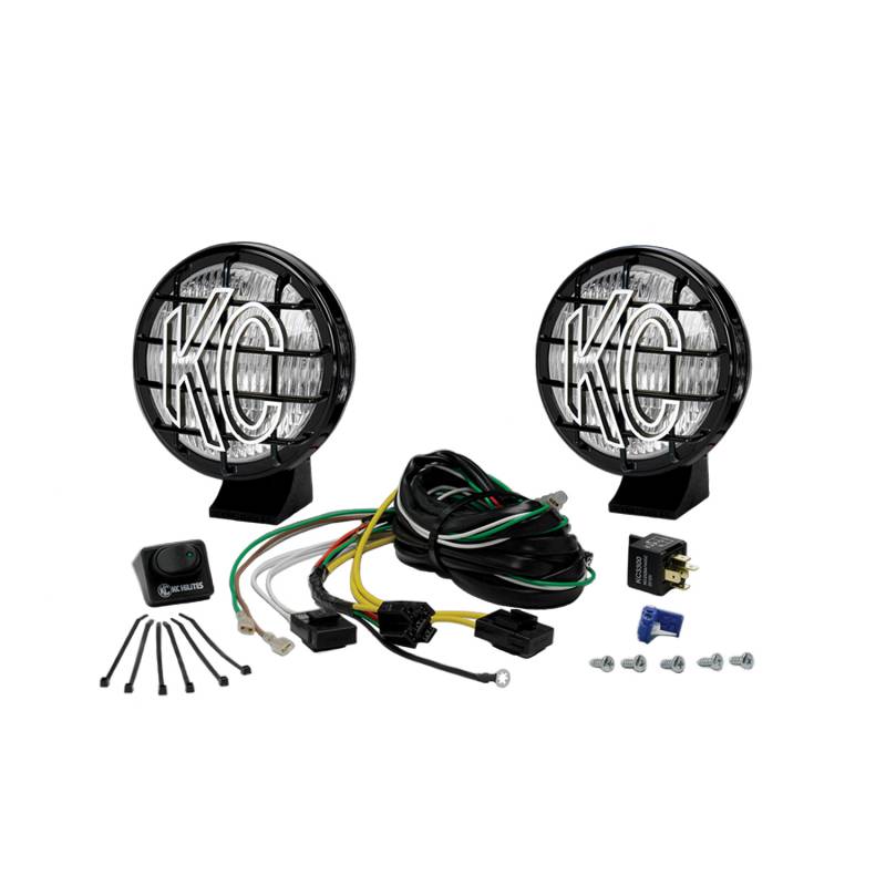 KC Hilites 5" Apollo Pro Halogen System Black Fog Beam Pair Pack 452
