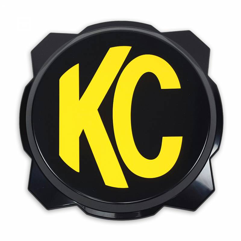 KC Hilites Gravity reg Pro6 Black Light Cover with Yellow Logo 5111