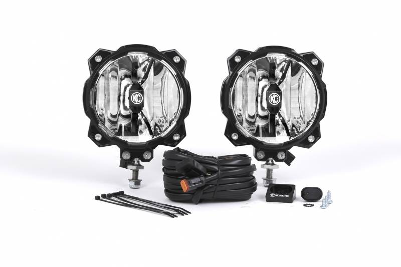 KC Hilites Gravity LED Pro6 Single Driving Beam SAE ECE System Pair Pack 91303