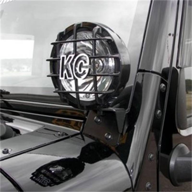 KC Hilites 2007-2018 Jeep Wrangler JK Windshield Pillar Light Mount Bracket Set 7316