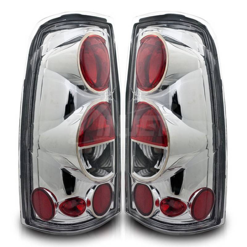 Winjet 1999-2006 Chevrolet Silverado Chrome Clear Altezza Tail Light WJ20-0004-01