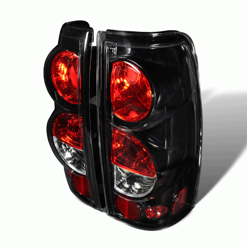 Winjet 1999-2006 Chevrolet Silverado Glossy Black Clear Black  Altezza Tail Light WJ20-0004-16