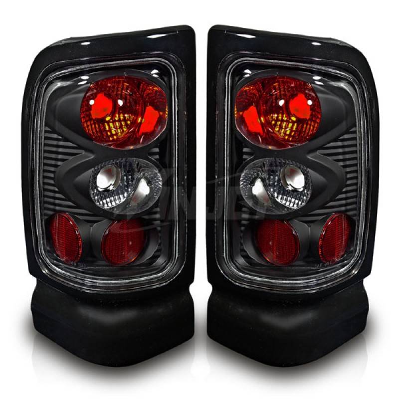 Winjet 1994-2001 Dodge Ram Pick up Black Clear Altezza Tail Light WJ20-0012-04