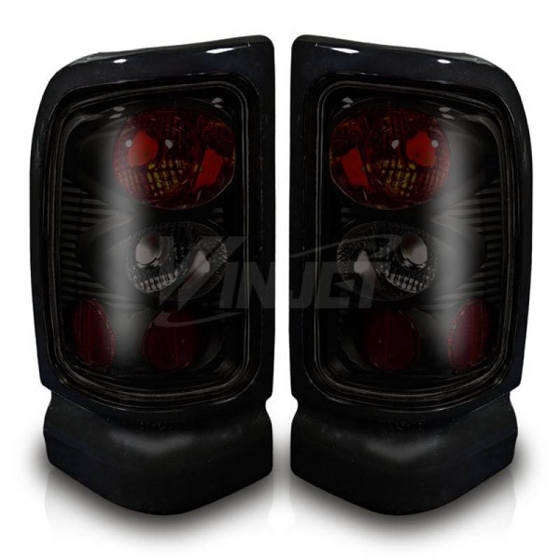 Winjet 1994-2001 Dodge Ram Pick up Black Smoke Altezza Tail Light WJ20-0012-05