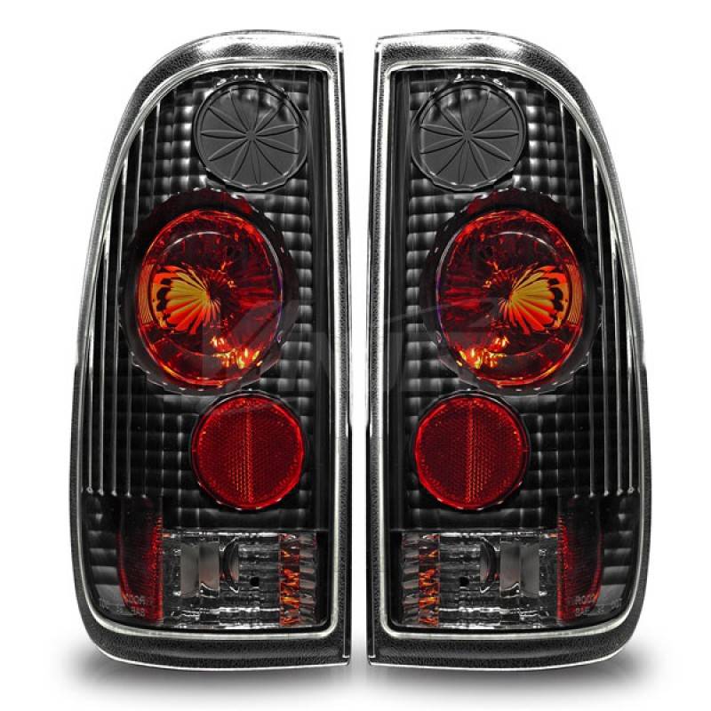 Winjet 1997-2003 Ford F-150 Black Clear Style Side Altezza Tail Light WJ20-0016-04