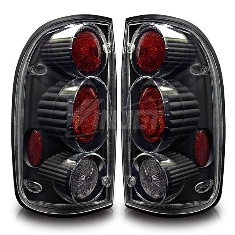 Winjet 2001-2004 Toyota Tacoma Black Clear Altezza Tail Light WJ20-0046-04