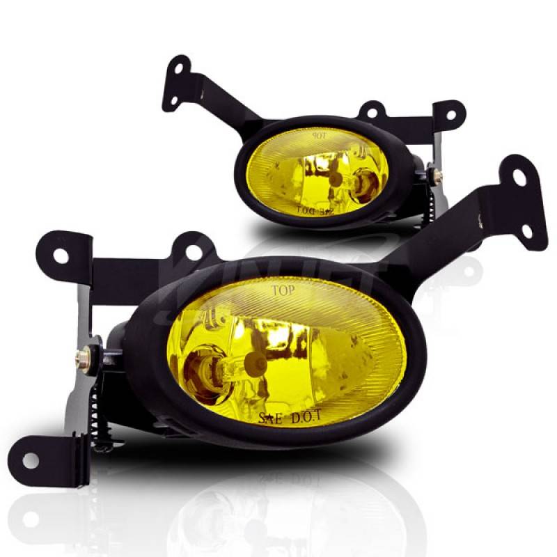 Winjet 2006-2008 Honda Civic 2Dr Yellow Fog Light Wiring Kit Included WJ30-0058-12