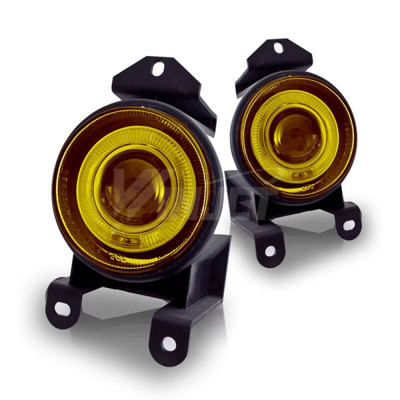 Winjet 2000-2006 GMC Sierra Denali Yellow Halo Projector Fog Light WJ30-0064-12